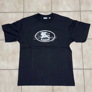 Burberry Black Logo Short-Sleeve Men's T-Shirt Size Small